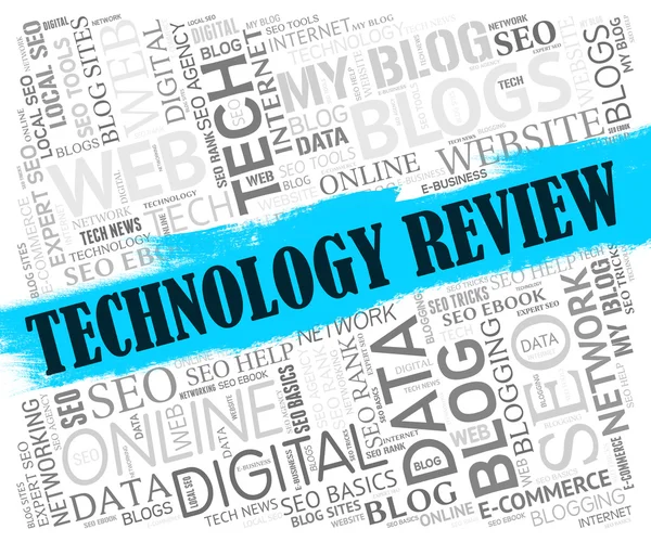 Technology Review Shows Assessment Evaluate And Assess — Stock Photo, Image