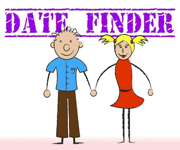 Datumzoeker toont Online Dating en datums — Stockfoto