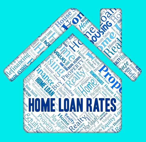Kreditzinsen für Eigenheime bedeutet Finanzierung von Eigenheimen und Rating — Stockfoto