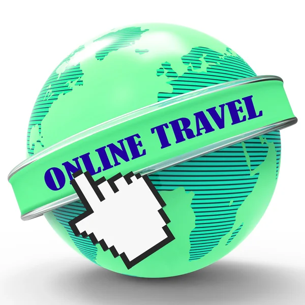 Online Travel Represents Web Site And Holiday 3d Rendering — Stock Photo, Image