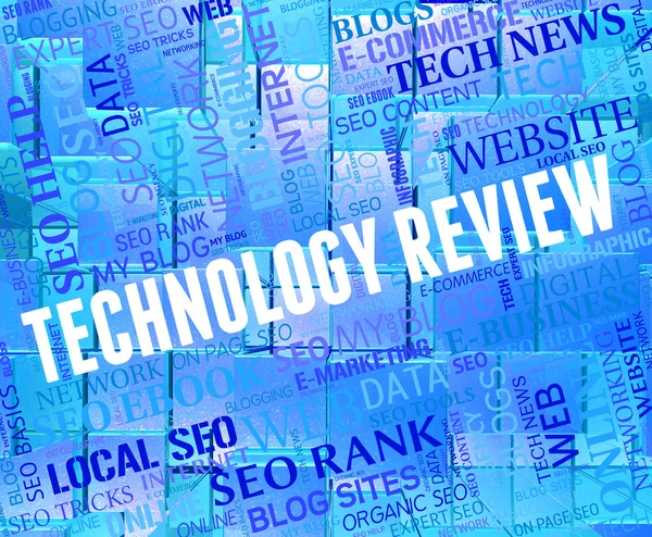 Technology Review Shows Evaluation Appraisal And Electronic — Stock Photo, Image