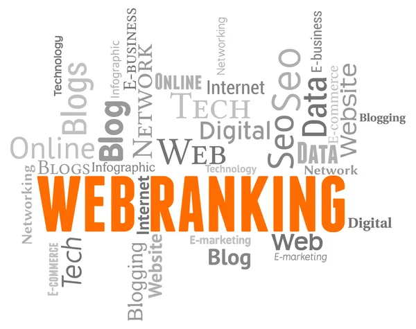 Web rangsor mutatja felső webhelyek és a Www — Stock Fotó
