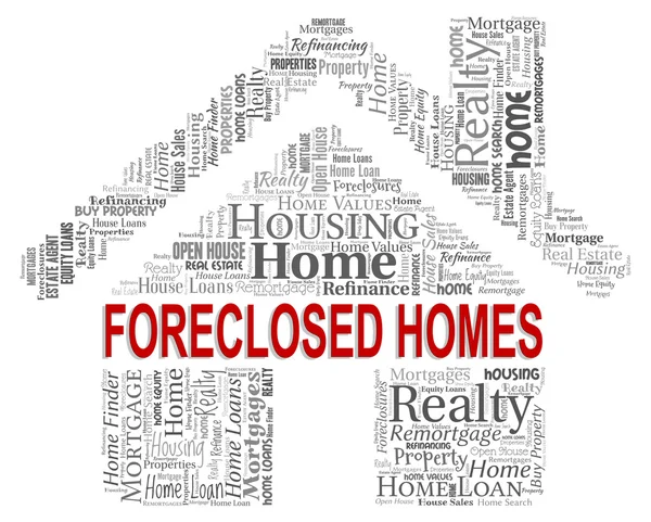 Forclosed Homes Means Foreclosure Sale and Foreclose — стоковое фото