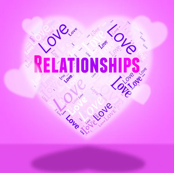 Aşk ve sevgi dolu ilişkiler kalp gösterir — Stok fotoğraf
