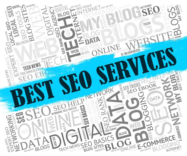 Best Seo Services Indicates Search Engine and Assistance — стоковое фото