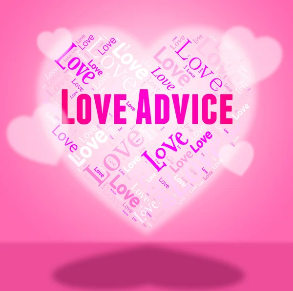 Love Advice Means Guidance Devotion And Faq — Stock Photo, Image