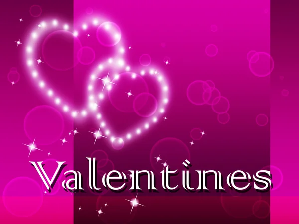 San Valentín Corazones Representa Esposa Celebrar Y San Valentín — Foto de Stock