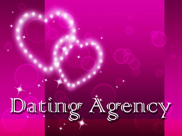 Dating ajansı gösterir ortak kurumlar ve romantizm — Stok fotoğraf