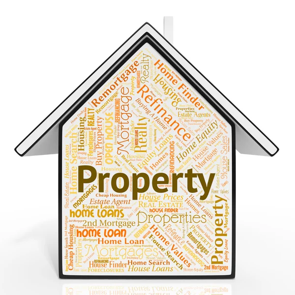 Property House Means Real Estate And Apartments — Stock Photo, Image