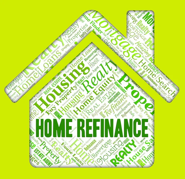 Home Refinance wskazuje, mieszkaniowych i hipotecznych — Zdjęcie stockowe