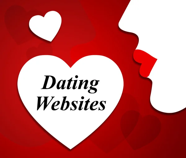 Incontri Siti web Rappresenta l'amore Internet e innamorati — Foto Stock