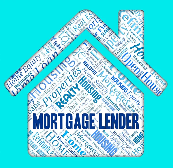 Finans Finansal ve kredi mortgage borç veren gösterir — Stok fotoğraf