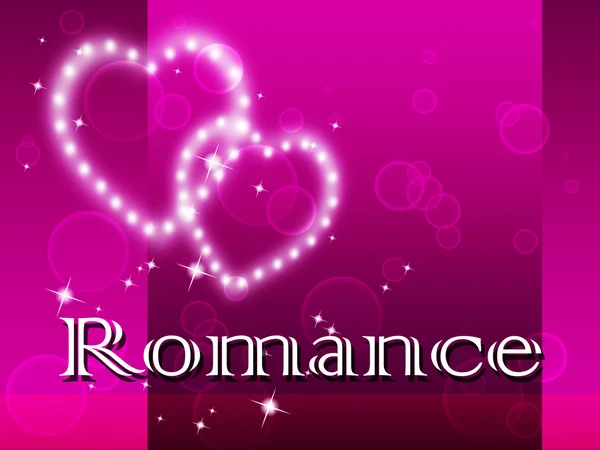 Cuori romantici significa in amore e affetto — Foto Stock