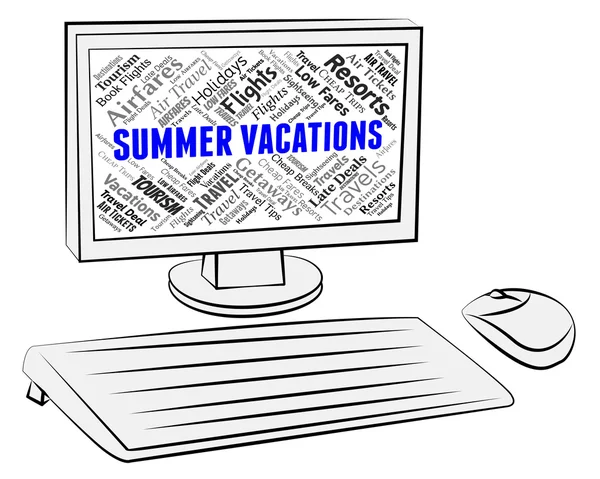 Letní prázdniny označuje počítačové a internetové svátky — Stock fotografie