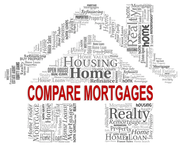 Confronto mutui ipotecari mostra Home prestito e acquistare — Foto Stock