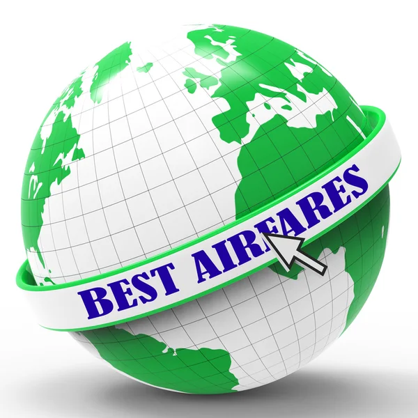 Best Airfares Represents Selling Price And Aircraft 3d Rendering — Stock Photo, Image