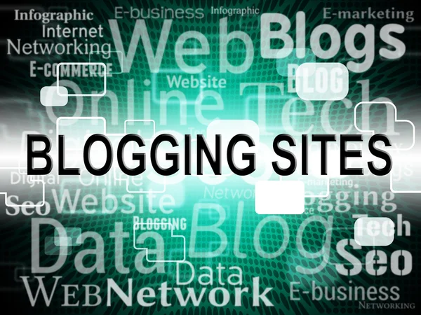 Bloggwebbplatser visar webben Weblog och webbplatser — Stockfoto