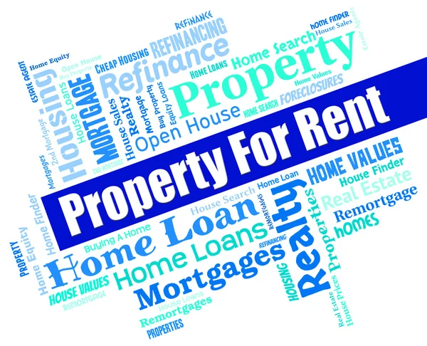 Property For Rent Means Real Estate And Apartments — Stock Photo, Image