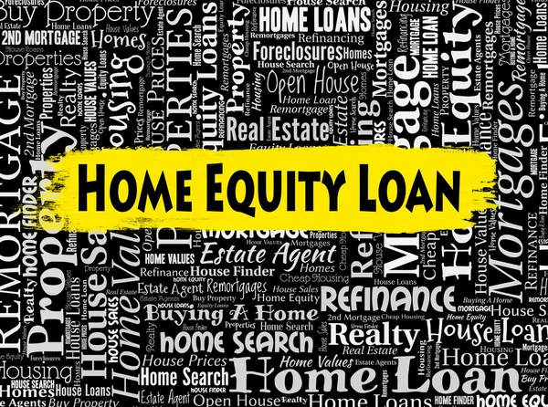 Home Equity Loan Means Property Borrows And Capital — Stock Photo, Image