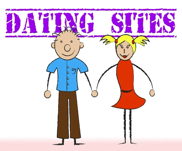 Dating-Seiten zeigen Datum Liebe und Webseiten — Stockfoto