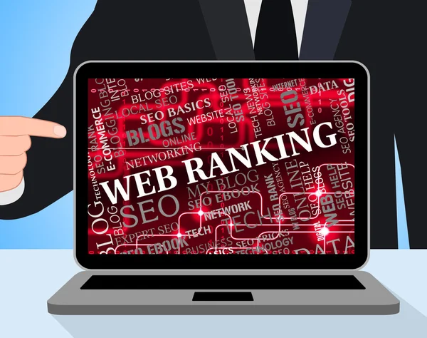 Web Ranking Means Search Engine And Internet — Stock Photo, Image