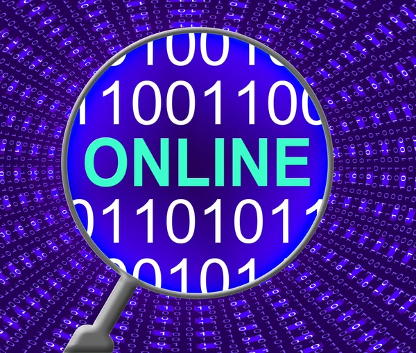 Online Data Shows Web Site And Computer — Stock Photo, Image