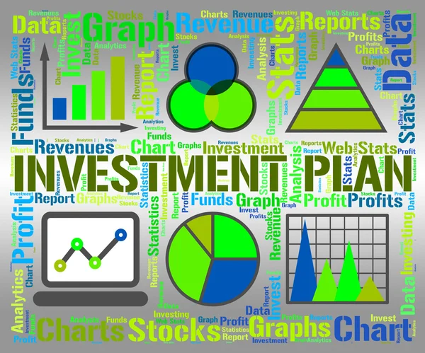 투자 계획 나타냅니다 투자 제안 및 저축 — 스톡 사진
