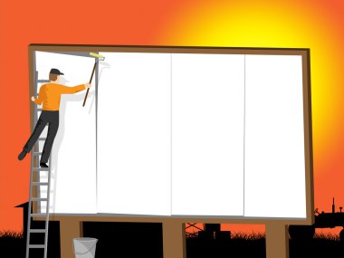 Boş alanı ve reklam Billboard işareti temsil eder