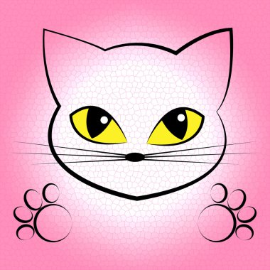 Evde beslenen hayvan kedi ve kedi şirin kedi gösterir