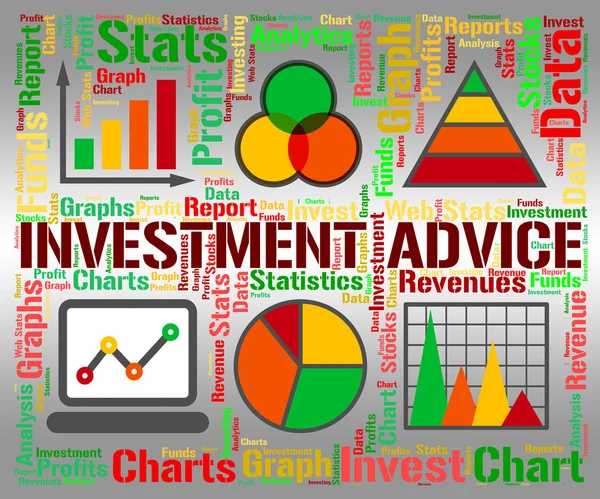 Investiční poradenství prostředky investovány informací a portfolia — Stock fotografie