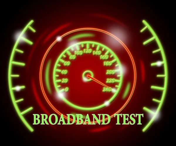 Broadband Test Shows Net Display And Quicker — Stock Photo, Image