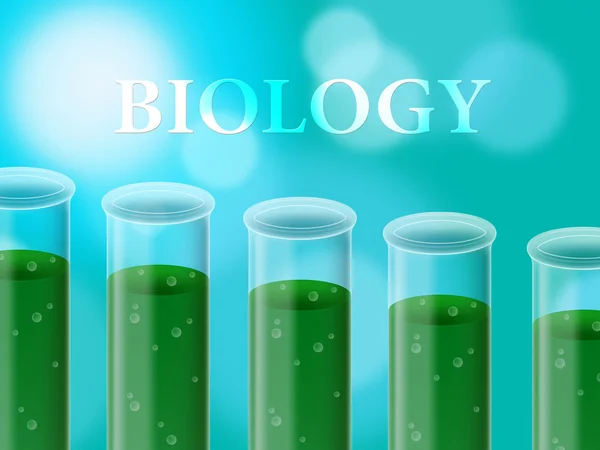La ricerca di biologia mostra l'analisi chimica e l'analisi — Foto Stock