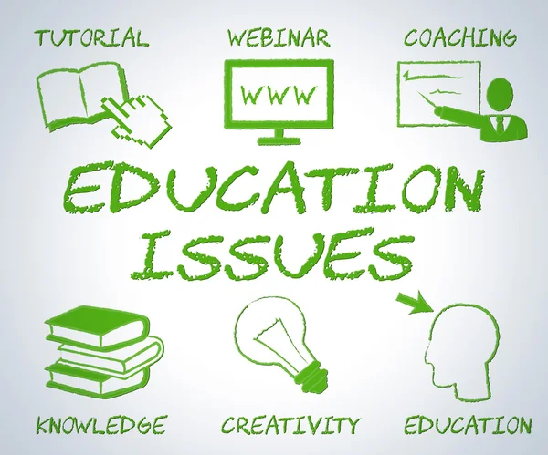 Cuestiones de Educación Representa Sitio Web y Asuntos — Foto de Stock