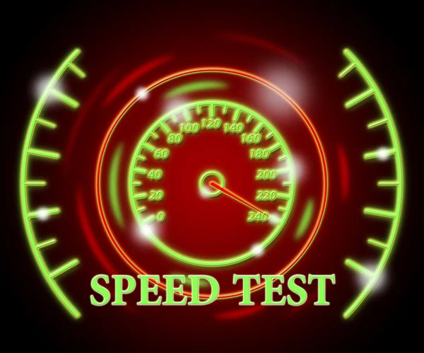 Speed Test Represents Exam Rush And Speeding — Stock Photo, Image