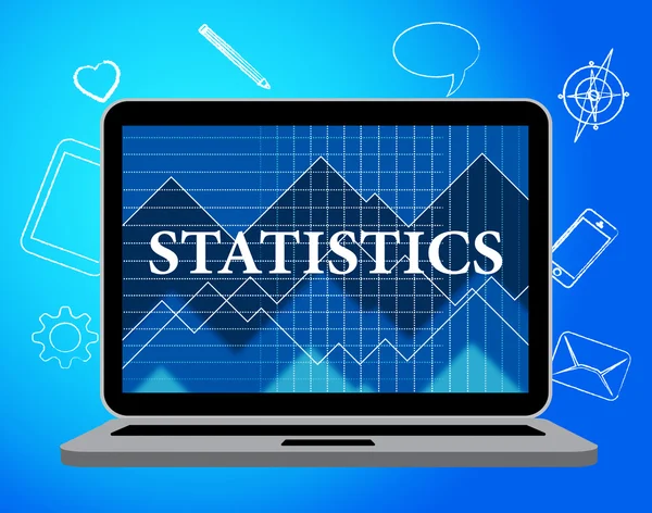 Online-Statistik repräsentiert Website und Analyse — Stockfoto