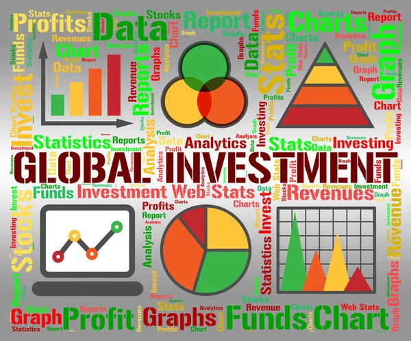 L'investissement mondial montre la mondialisation Mondialisation et actions — Photo