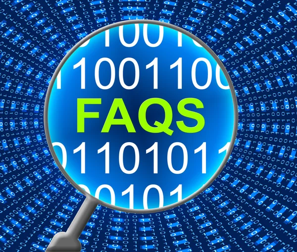 Faqs Online mostra perguntas frequentes e conselhos — Fotografia de Stock