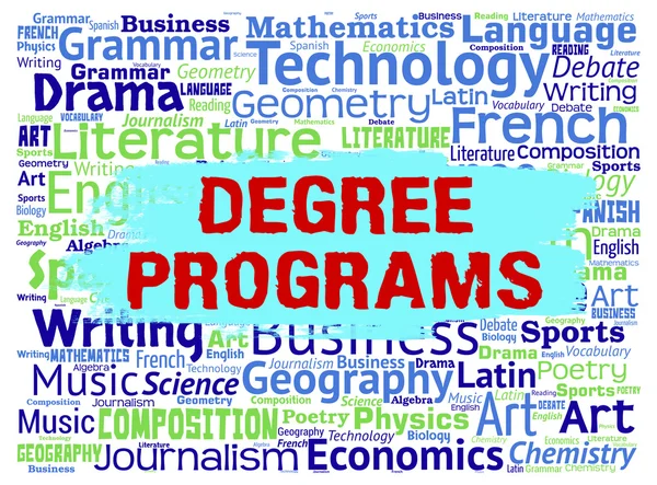 Degree Programs Means Training Words And Master's — Stock Photo, Image