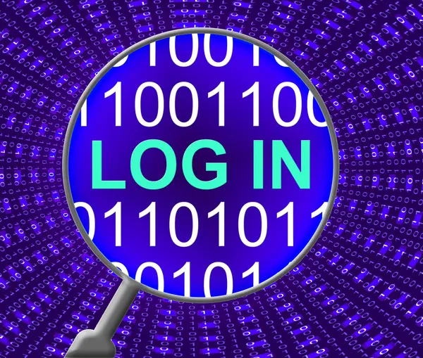 Log In Means Sign Up And Application — Stock Photo, Image