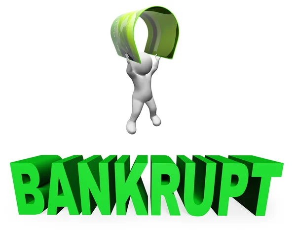 Credit Card Bankrupt Means Financial Problem And Broke 3d Render — Stock Photo, Image