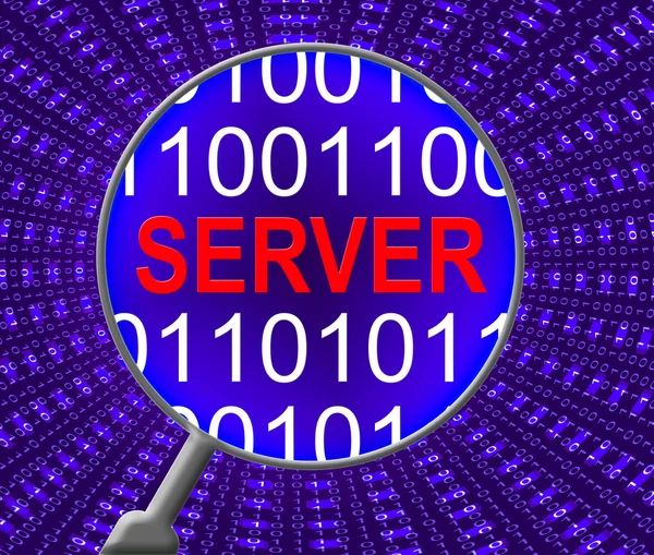 Network Server Indicates Internet Online And Pc — Stock Photo, Image