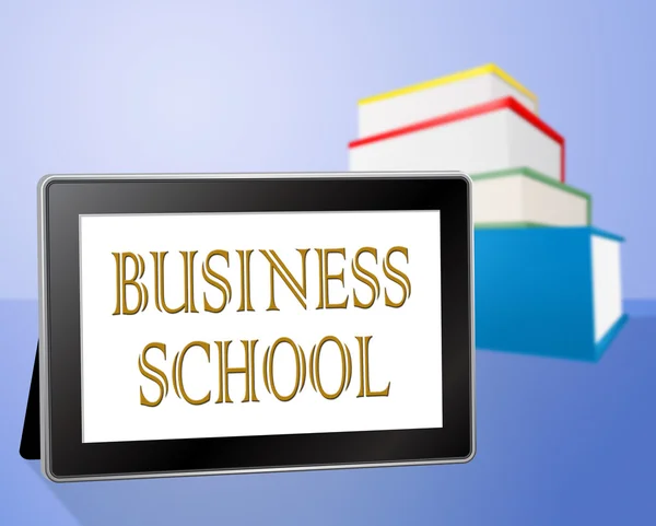 Escola de Negócios mostra Internet aprendida e online — Fotografia de Stock