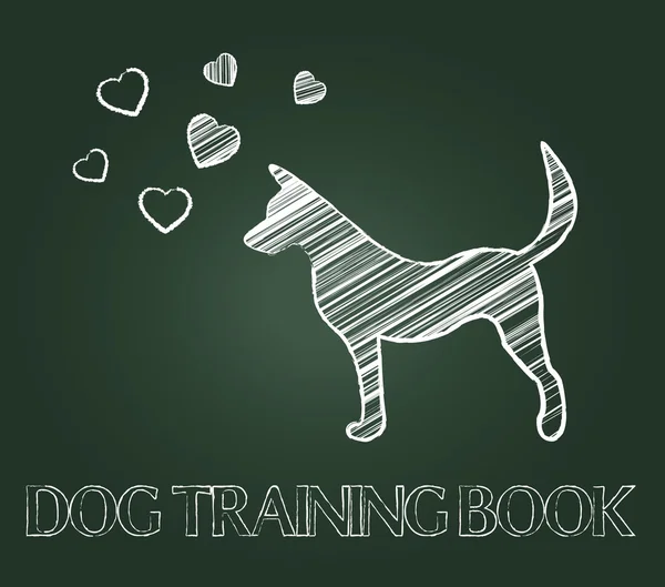 Livro de treinamento de cães mostra habilidades de ensino e educação — Fotografia de Stock