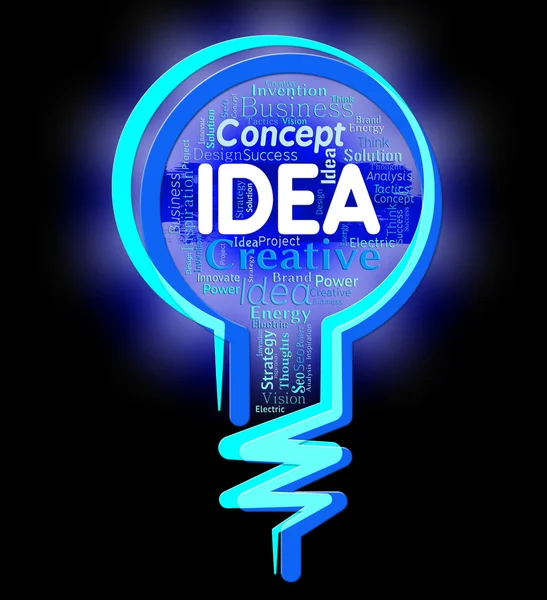 Idén glödlampa representerar tror val och uppfinning — Stockfoto