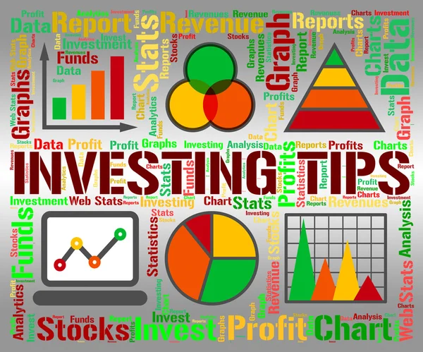 Conseils d'investissement Indique le rendement du capital investi et des conseils — Photo