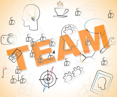 Kombine topluluk ve ticaret iş takım gösterir