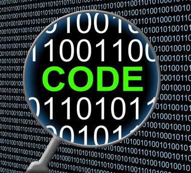 Veri kodunu temsil eden monitör dijital ve korumalı