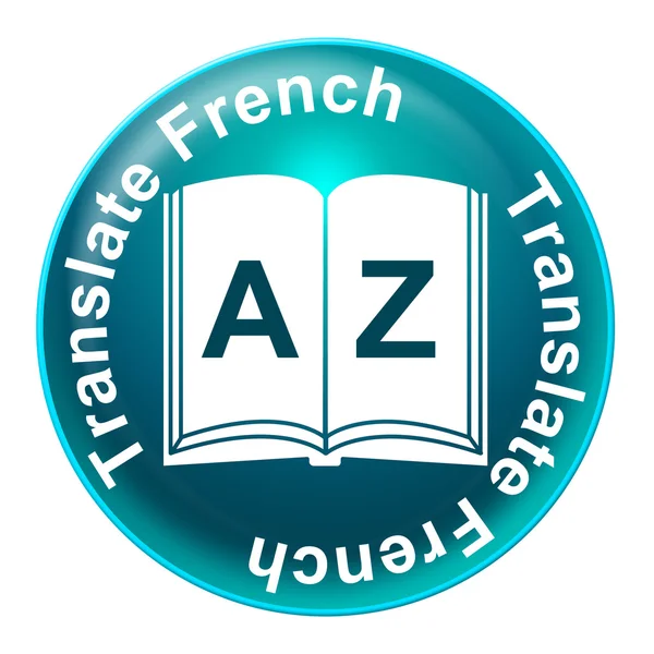 Traducir espectáculos de francés Aprender a educar y estudiar — Foto de Stock