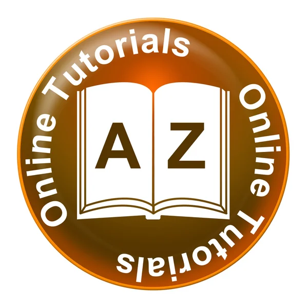 Online Tutorials Indicates Web Site And Educated — Stock Photo, Image