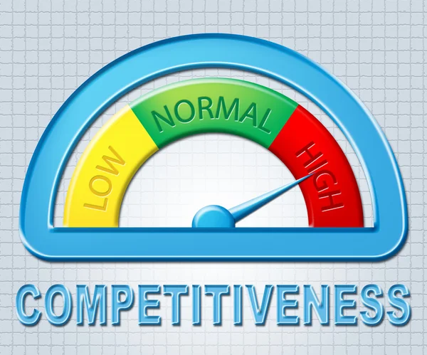 Alta competitividad indica medida rival y desafiante — Foto de Stock